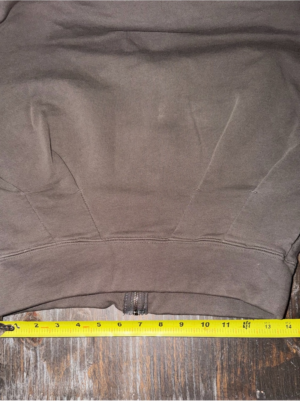 FP Movement by Free People Cropped Full Zip Hoodie in Dark Taupe - Picture 12 of 14